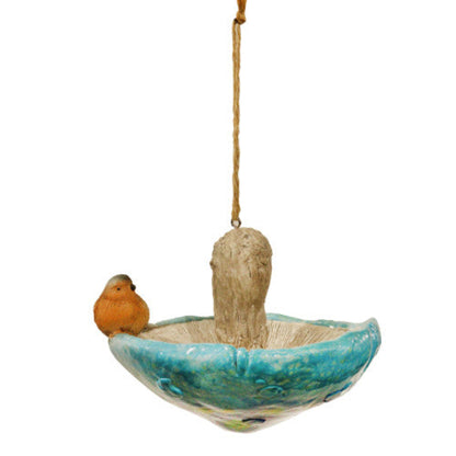 Mushroom Resin Bird Feeder Garden Ornament