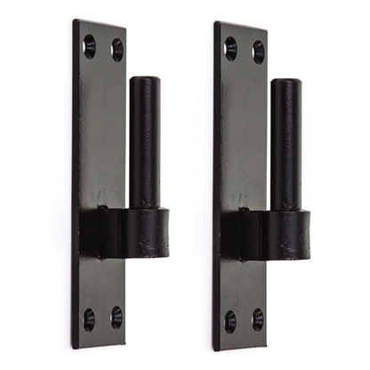 2 crochets de portail robustes pour supports de charnière de portail à bande, goupille de 16 mm, noir