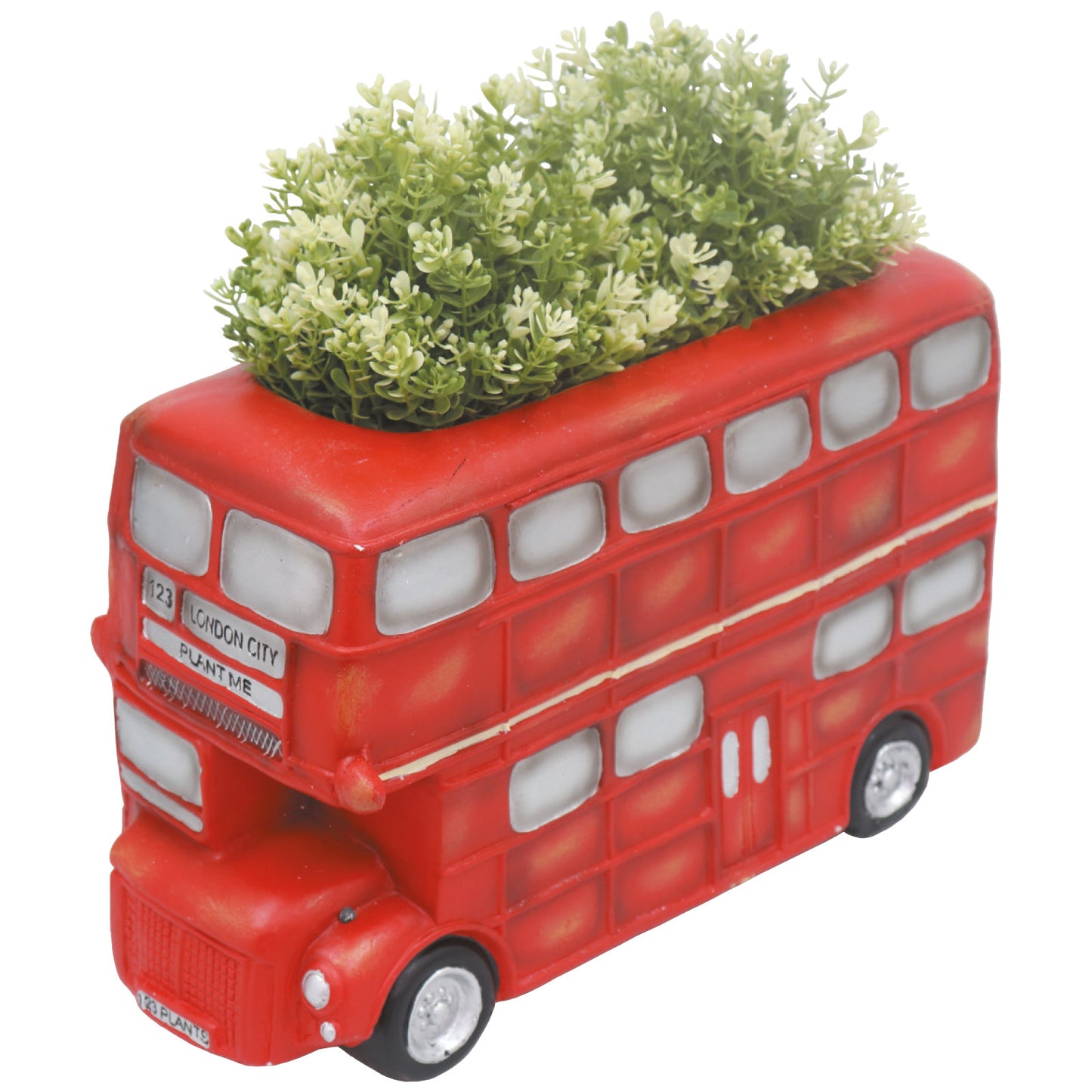 London Bus Planter Frost Proof Polyresin - Garden Succulent Plant Decoration Pot