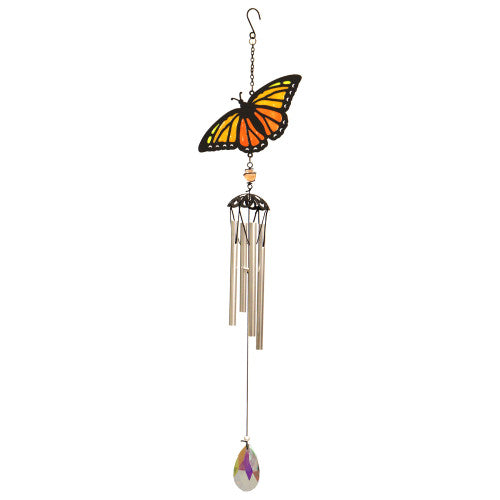 Stained Glass Effect Butterfly Wind Chime