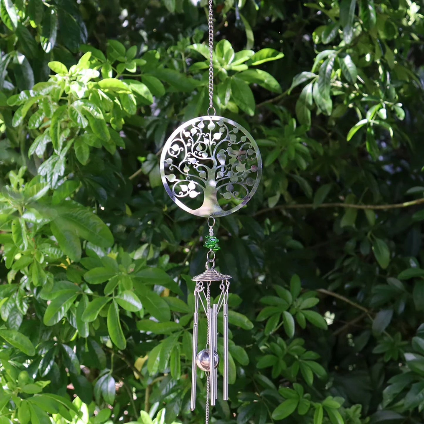 Tesco JPG version for Stainless Steel Hanging Wind Chime - 55cm Outdoor Metal Garden Chime Patio Decor