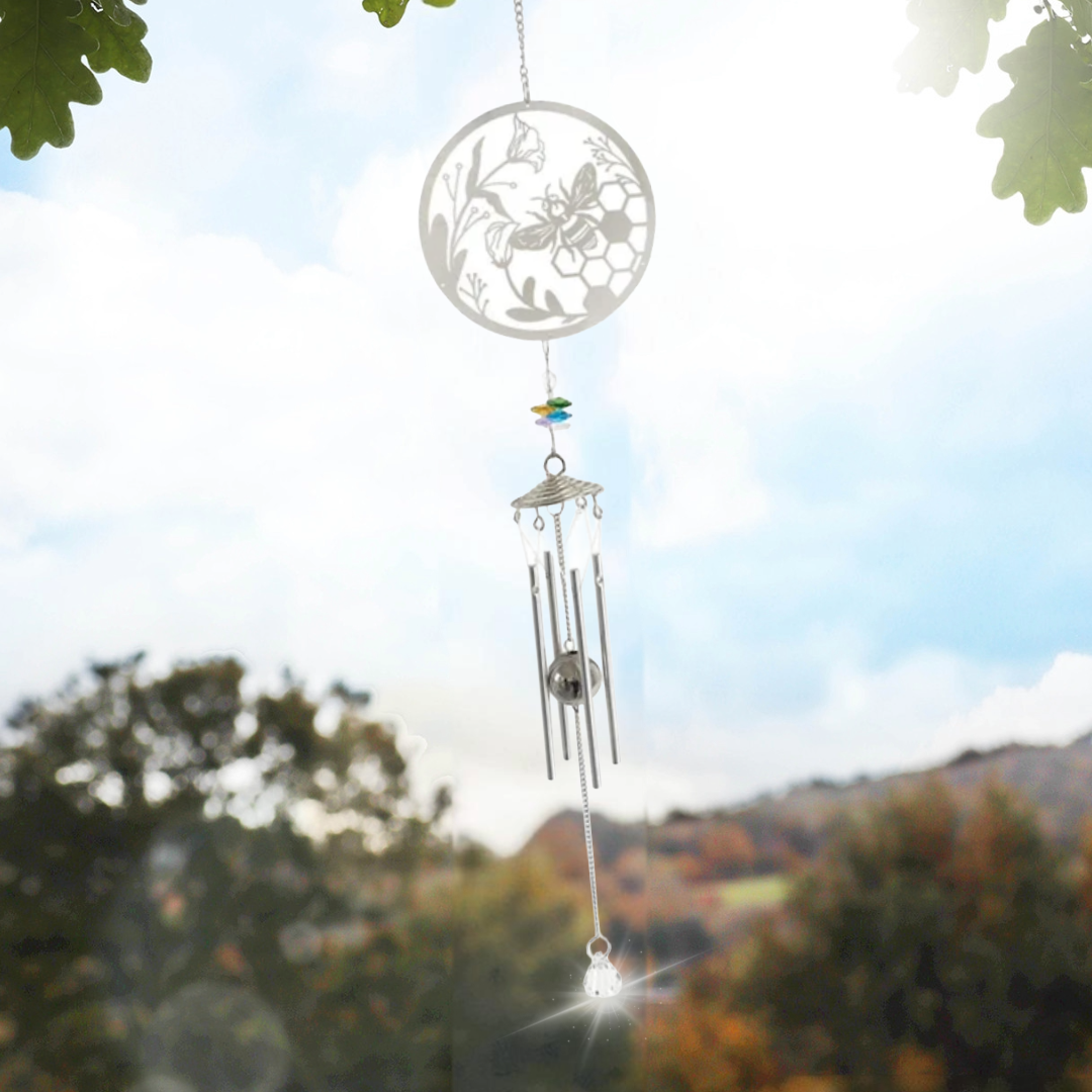 Stainless Steel Hanging Wind Chime - 55cm Outdoor Metal Garden Chime Patio Decor