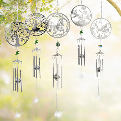 Tesco JPG version for Stainless Steel Hanging Wind Chime - 55cm Outdoor Metal Garden Chime Patio Decor
