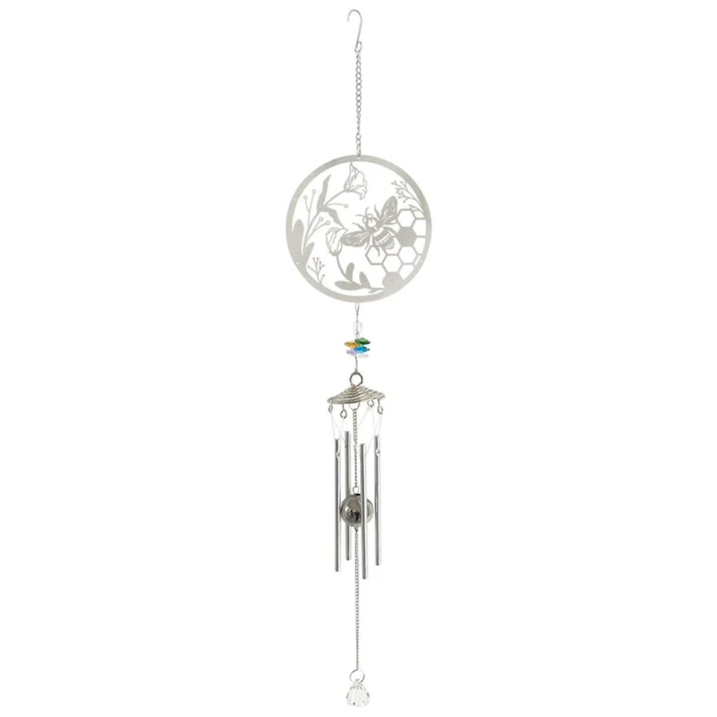 Tesco JPG version for Stainless Steel Hanging Wind Chime - 55cm Outdoor Metal Garden Chime Patio Decor