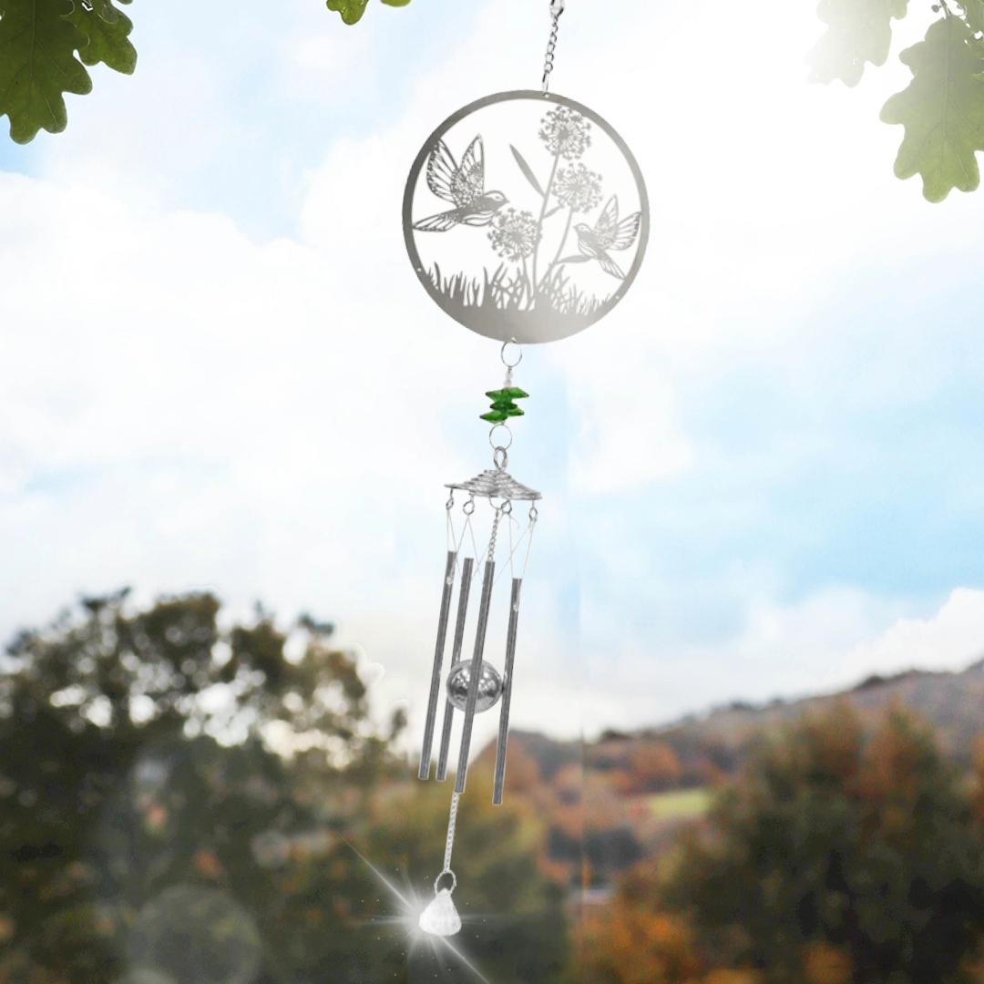 Stainless Steel Hanging Wind Chime - 55cm Outdoor Metal Garden Chime Patio Decor