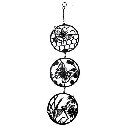 Bee Butterfly Dragonfly Trio Spinner - Metal Black