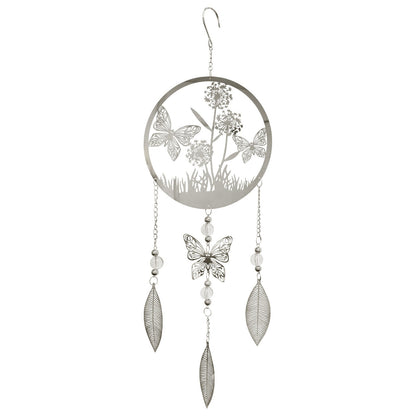 Stainless Steel Hanging Dreamcatcher - Butterfly Outdoor Spinning Garden Decor