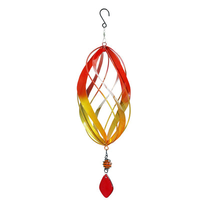 Metal Hanging Wind Spinner, Colourful Kinetic Spinning Garden Tree Ornament