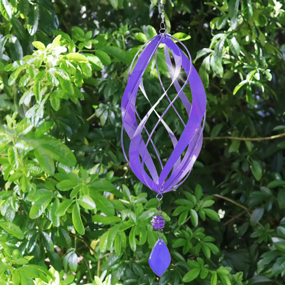 Metal Hanging Wind Spinner, Colourful Kinetic Spinning Garden Tree Ornament