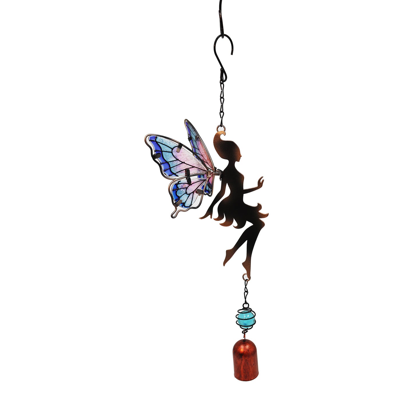 Clochette de fée suspendue bleu lilas - Suspension pour arbre à vent, attrape-soleil, boule de cristal