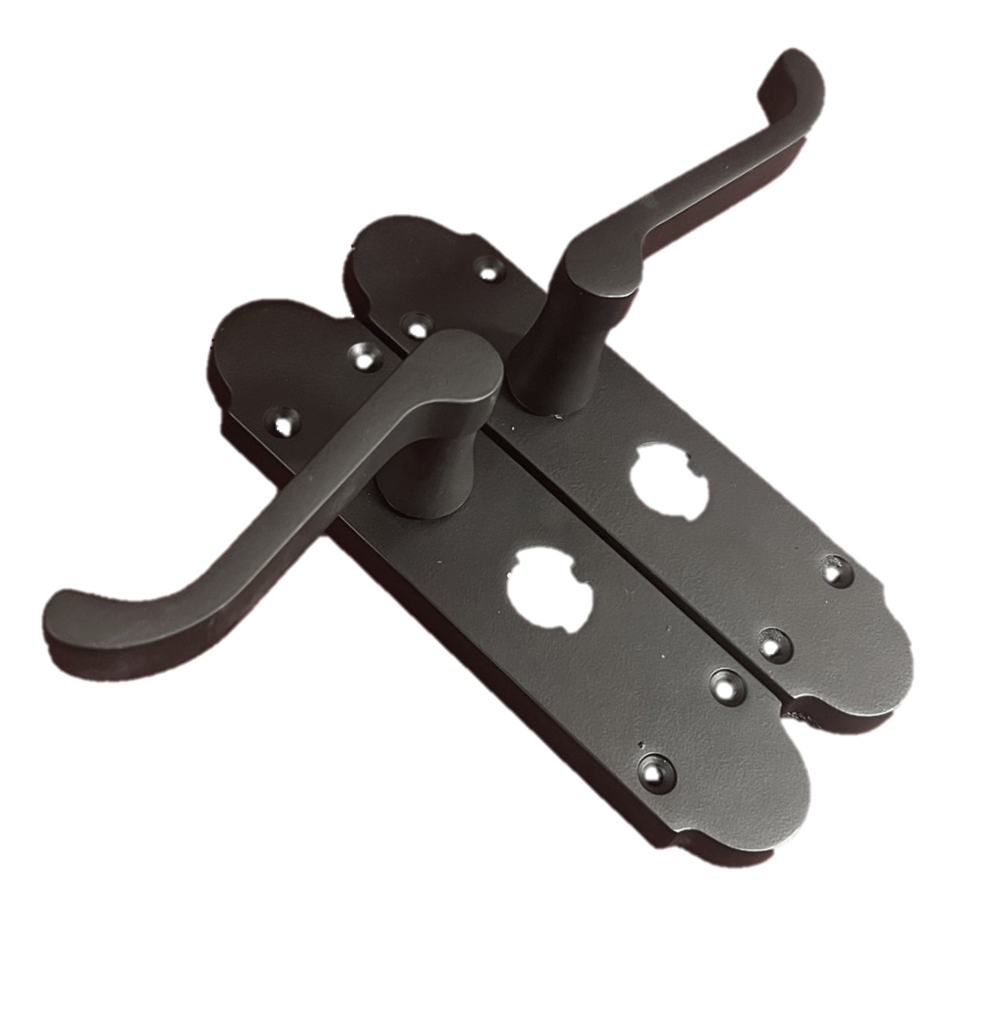 Poignée de porte Epsom pour salle de bain avec serrure à levier et verrou de confidentialité - Noir mat