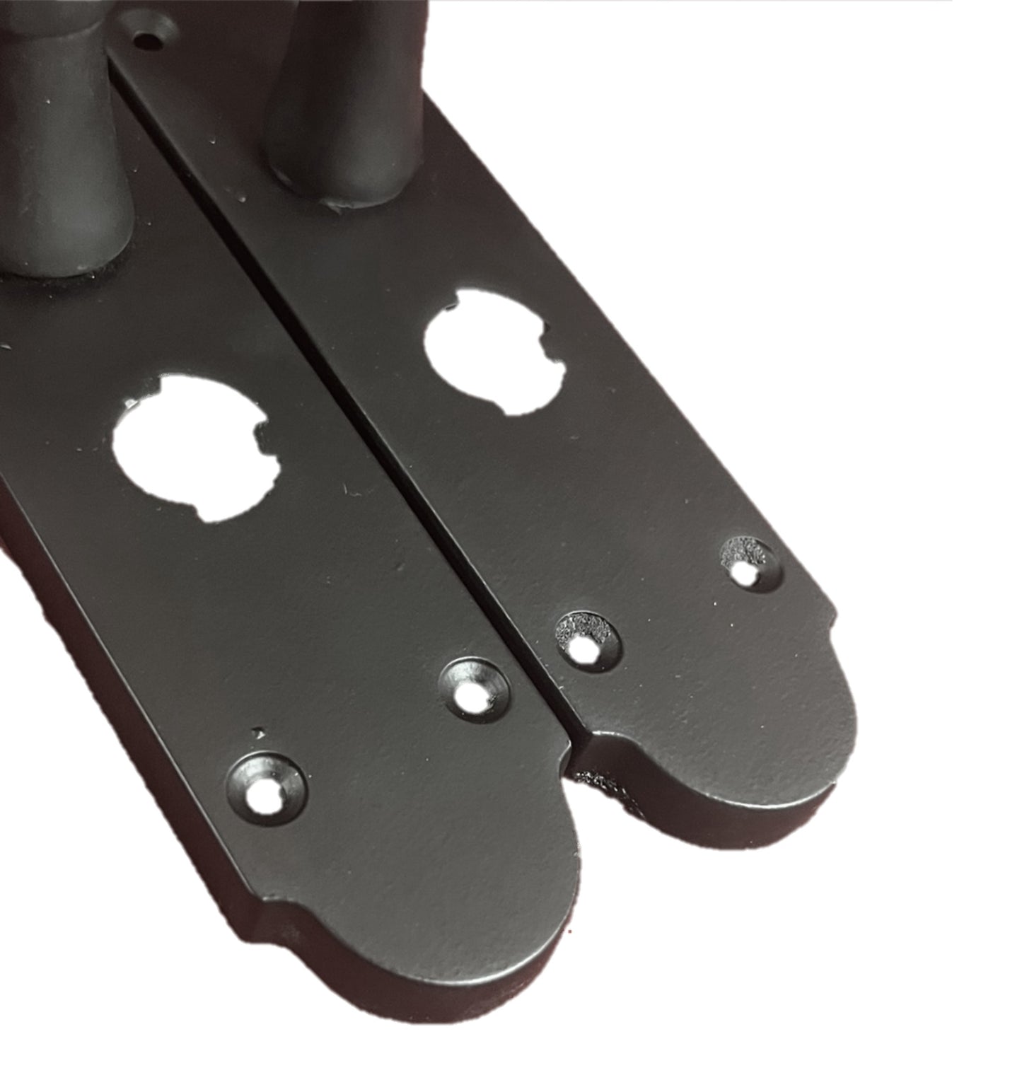 Epsom Door Handle Bathroom Privacy Lock Scroll Lever - Matt Black