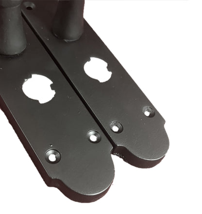 Epsom Door Handle Bathroom Privacy Lock Scroll Lever - Matt Black