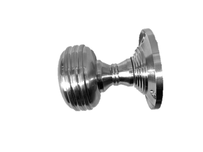 Boutons de porte cannelés à mortaise robustes - Satin 64 mm
