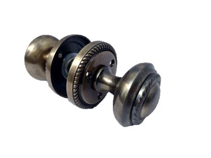 Door Knobs Georgian Rope Antique Interior Mortice 63mm Diameter Rose