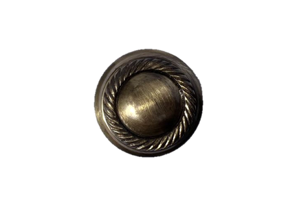 Door Knobs Round Georgian Roped Mortice Knob - Antique 62mm