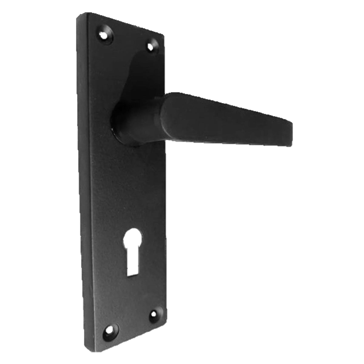 Marketplace JPG companion for Door Handles Victorian Straight Lock Handle - Matt Black 150 X 40mm - 150mm X 43mm