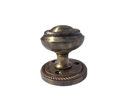 Door Knobs Georgian Rope Antique Interior Mortice 63mm Diameter Rose