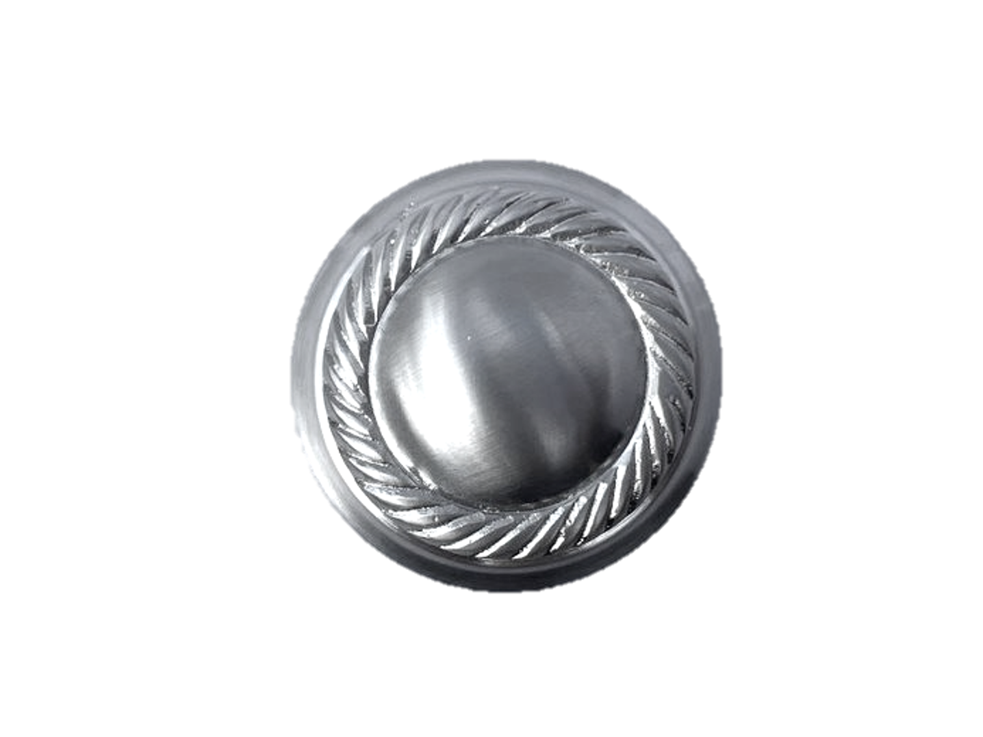 Door Knobs Round Georgian Roped Mortice Knob - Silver Satin 62mm