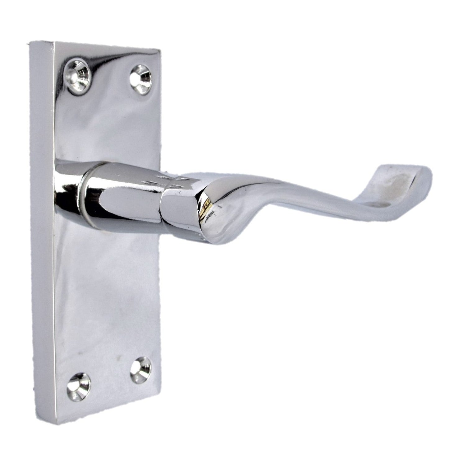 Door Handles Victorian Scroll Lever Latch - Chrome Pack 118 x 40mm