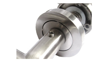Door Handles T Bar Straight Lever on Rose Thumb turn & Lock - Satin