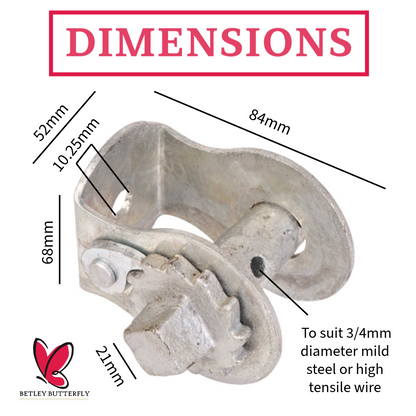 Ratchet Strainer 2/5/10 Galvanised Steel Tensioner 10mm Fencing Line Wire Winder