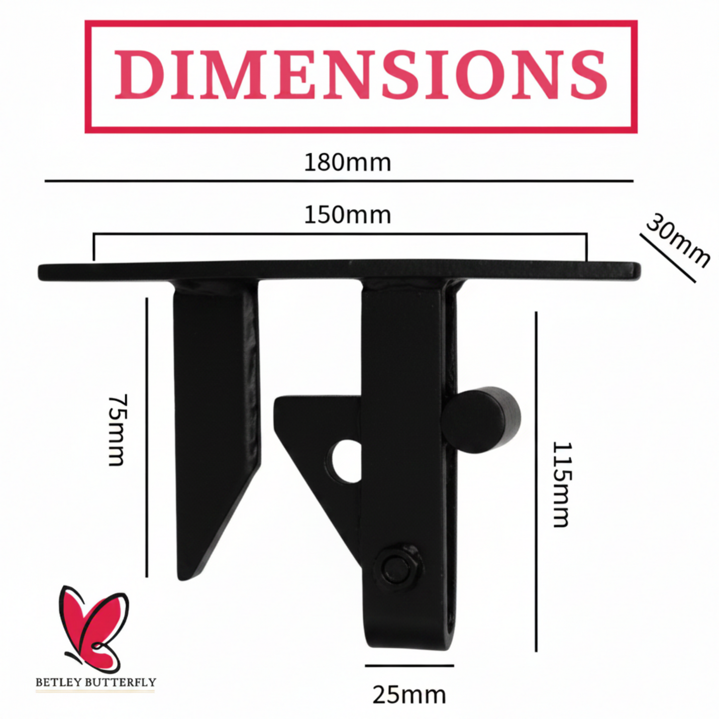 Black Self-Locking Gate Catch Automatic Closing Latch