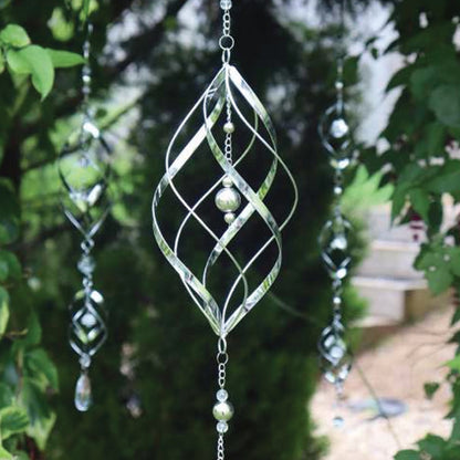 Tesco JPG version for Stainless Steel Spiral Wind Spinner Single/Double/Triple Outdoor Kinetic Hanging Metal Garden Ornament