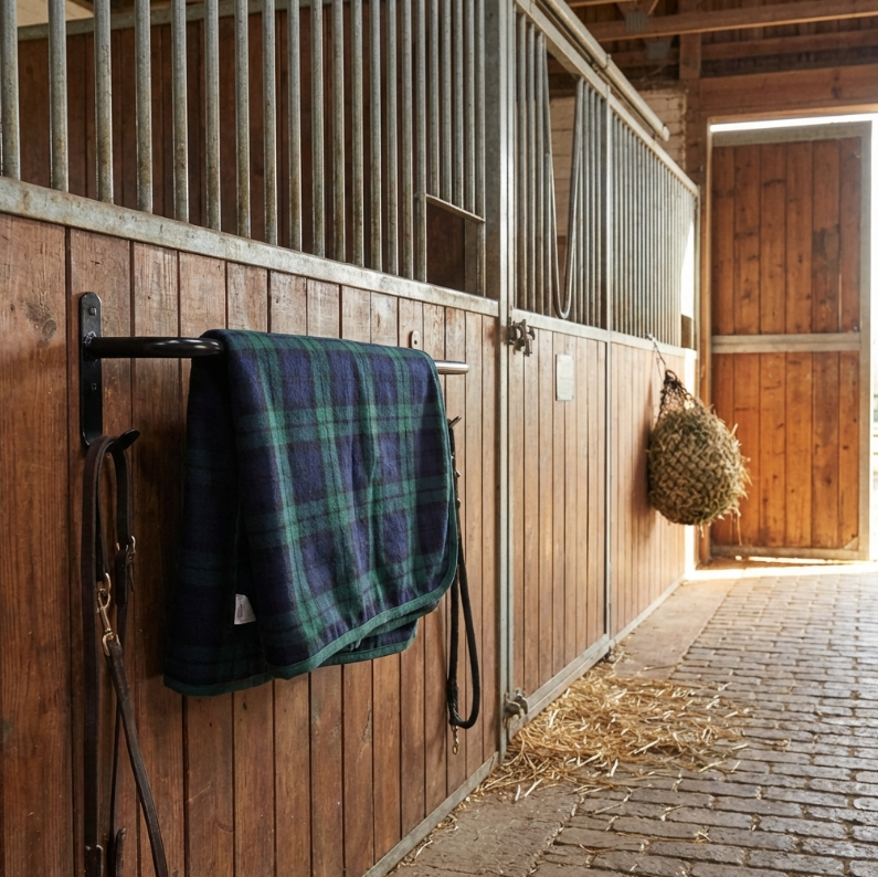 Rail de tapis équestre Perry pour écurie, cour, sellerie, accessoires, couleurs