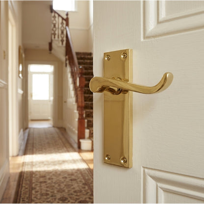 Marketplace JPG companion for Multipack Door Handle Modern Victorian Scroll Handles 150mm Latch - Brass 1-8 Pairs