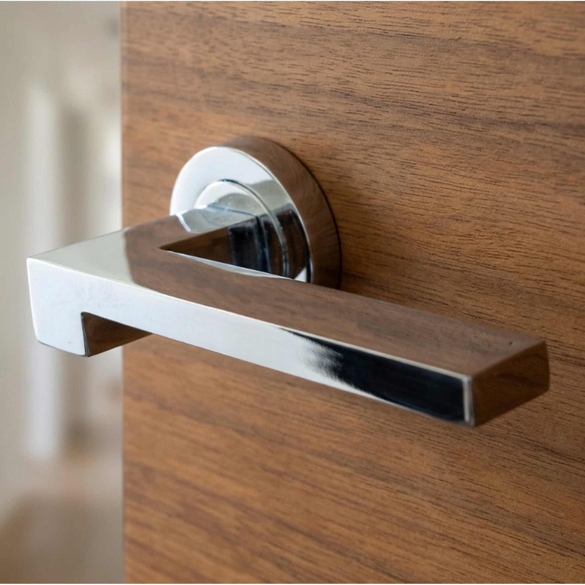 Marketplace JPG companion for UNO-3 Door Handle Modern Polished Chrome Lever on Rose Internal Latch Door Handles