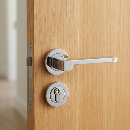 Marketplace JPG companion for UNO-3 Door Handle Modern Polished Chrome Lever on Rose Internal Latch Door Handles