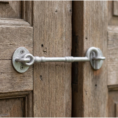 Marketplace JPG companion for Cast Cabin Hook-Eye Latch x2 Catch 6" 8" Galvanised Shutter Hold Back Open Gate