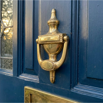 Marketplace JPG companion for Georgian 5" Gold Solid Brass Urn Style Door Knocker Victorian Front Door