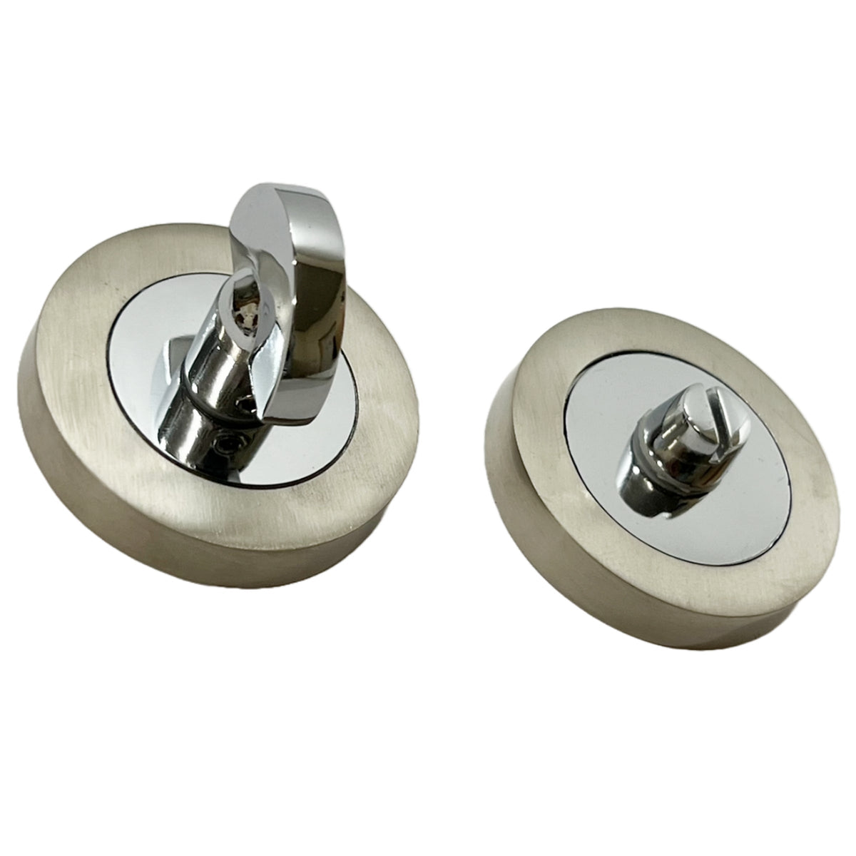 Marketplace JPG companion for Bathroom WC Door Thumb Turn & Release Toilet Chrome Satin Duo - 10mm
