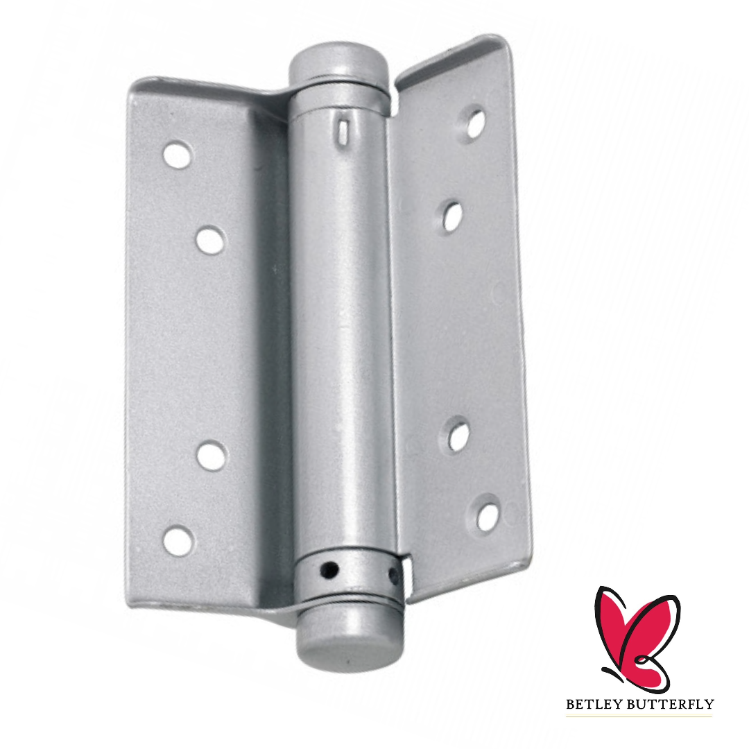 Charnières de porte à ressort + ferrures à simple action 75 100 125 mm, porte de cuisine laquée argent