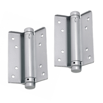 Charnières de porte à ressort + ferrures à simple action 75 100 125 mm, porte de cuisine laquée argent