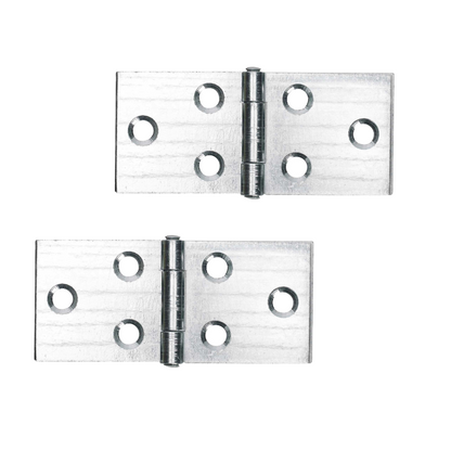 Charnières d'armoire à rabat arrière coudées en acier zingué 2,5 cm et 5,1 cm, couleur unie, paire