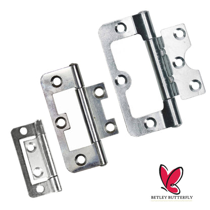 Marketplace JPG companion for Flush Hurl Hinges Pair Cupboard Cabinet Door 50 60 75 100mm Zinc Plated Flat Fitting