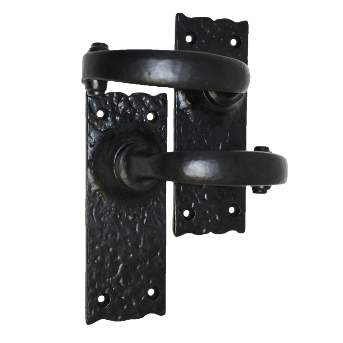 Marketplace JPG companion for Antique Black Cast Iron Door Handles Latch Lock Bathroom Vintage Cottage Country Handles