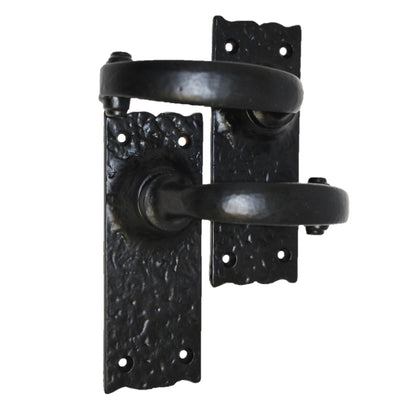 Marketplace JPG companion for Antique Black Cast Iron Door Handles Latch Lock Bathroom Vintage Cottage Country Handles