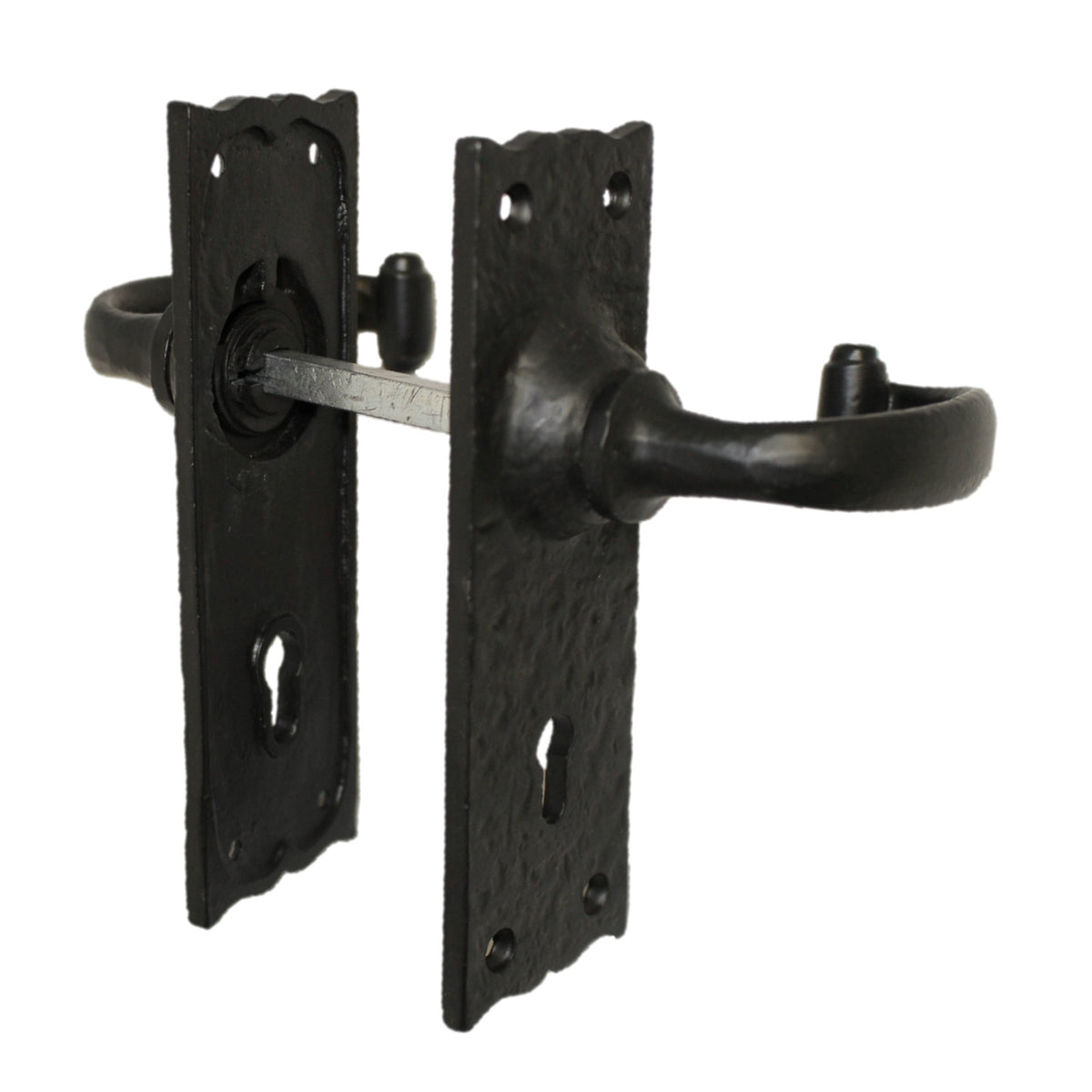 Marketplace JPG companion for Antique Black Cast Iron Door Handles Latch Lock Bathroom Vintage Cottage Country Handles