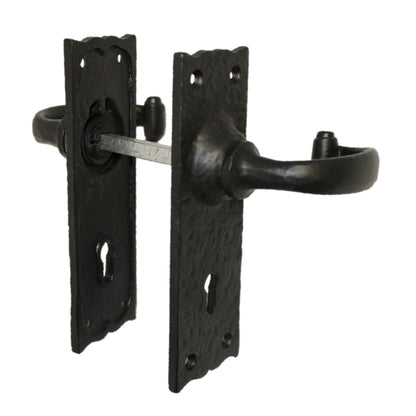 Marketplace JPG companion for Antique Black Cast Iron Door Handles Latch Lock Bathroom Vintage Cottage Country Handles
