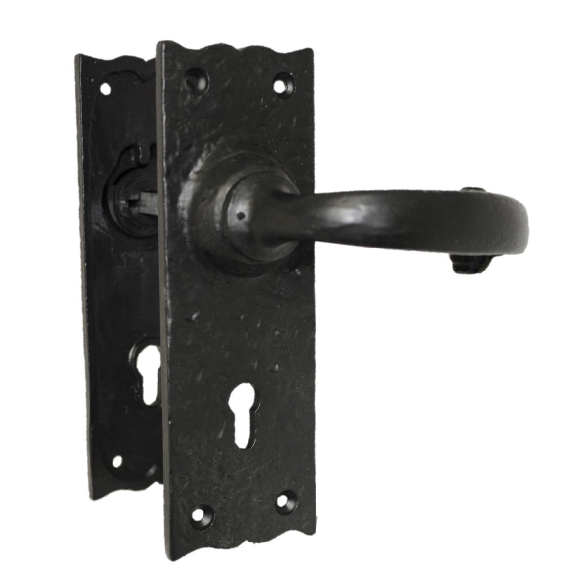 Marketplace JPG companion for Antique Black Cast Iron Door Handles Latch Lock Bathroom Vintage Cottage Country Handles