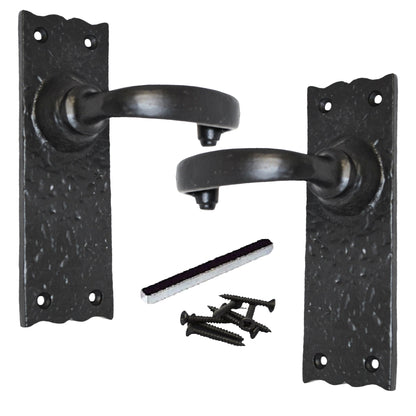 Marketplace JPG companion for Antique Black Cast Iron Door Handles Latch Lock Bathroom Vintage Cottage Country Handles
