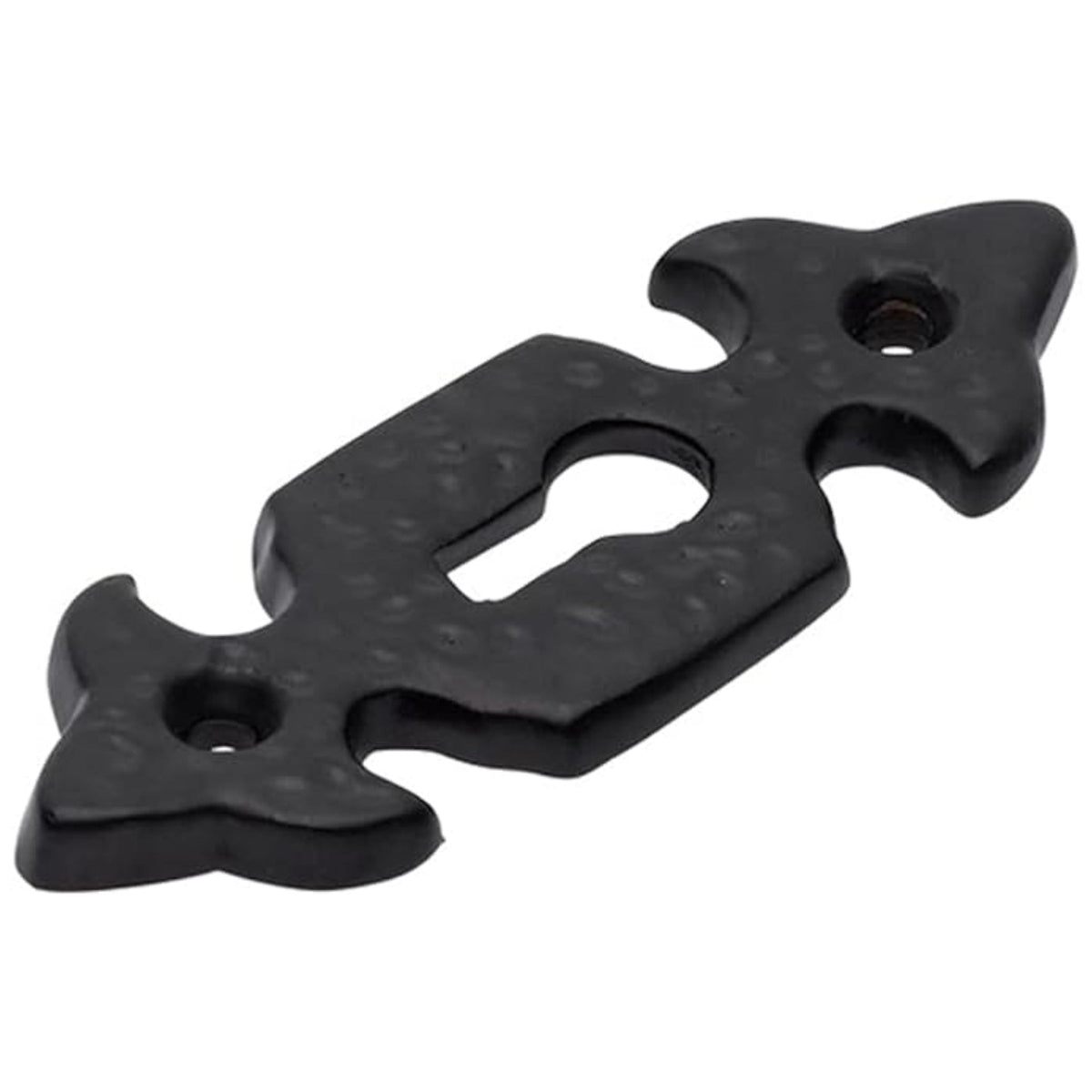 Marketplace JPG companion for Escutcheon Keyhole Black Cast Iron Cover Door Lock Accessory Fleur-De-Lys - 80mm