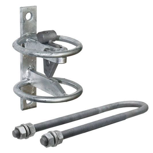 Animal Safety Self-Locking Gate Catch Kit with D-Striker Galvanised