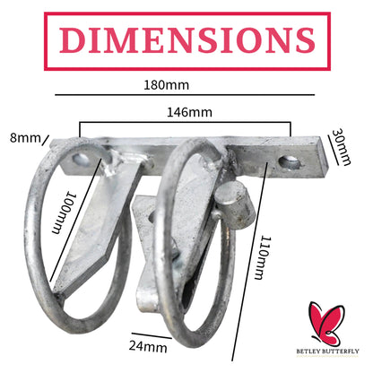 Marketplace JPG companion for Animal Safety Self-Locking Gate Catch Kit with D-Striker Galvanised