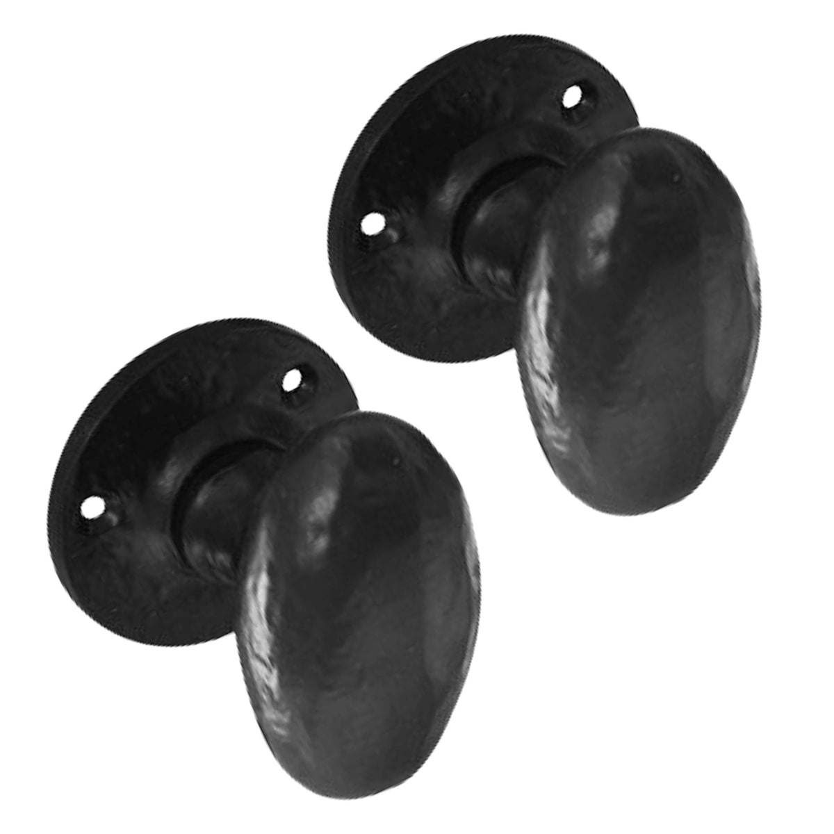 Marketplace JPG companion for Antique Black Oval Mortice Door Knob Set, Cast Iron Traditional Rustic Door Handles