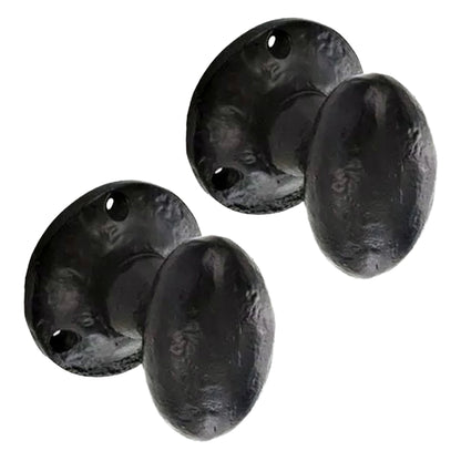 Marketplace JPG companion for Antique Black Oval Mortice Door Knob Set, Cast Iron Traditional Rustic Door Handles